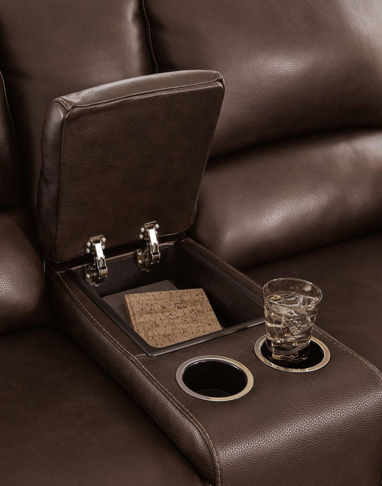 Alessandro Power Reclining Loveseat with Console - Atchison Furniture Company (Atchison, KS)