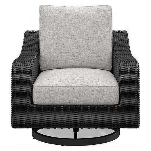 Beachcroft Outdoor Swivel Lounge with Cushion - Atchison Furniture Company (Atchison, KS)