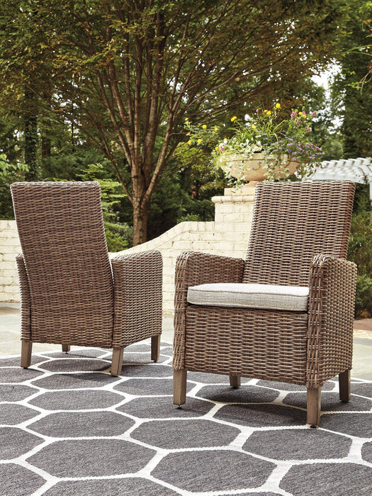 Beachcroft Outdoor Arm Chair with Cushion (Set of 2) - Atchison Furniture Company (Atchison, KS)
