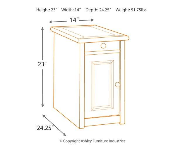Bolanburg Chairside End Table with USB Ports & Outlets - Atchison Furniture Company (Atchison, KS)