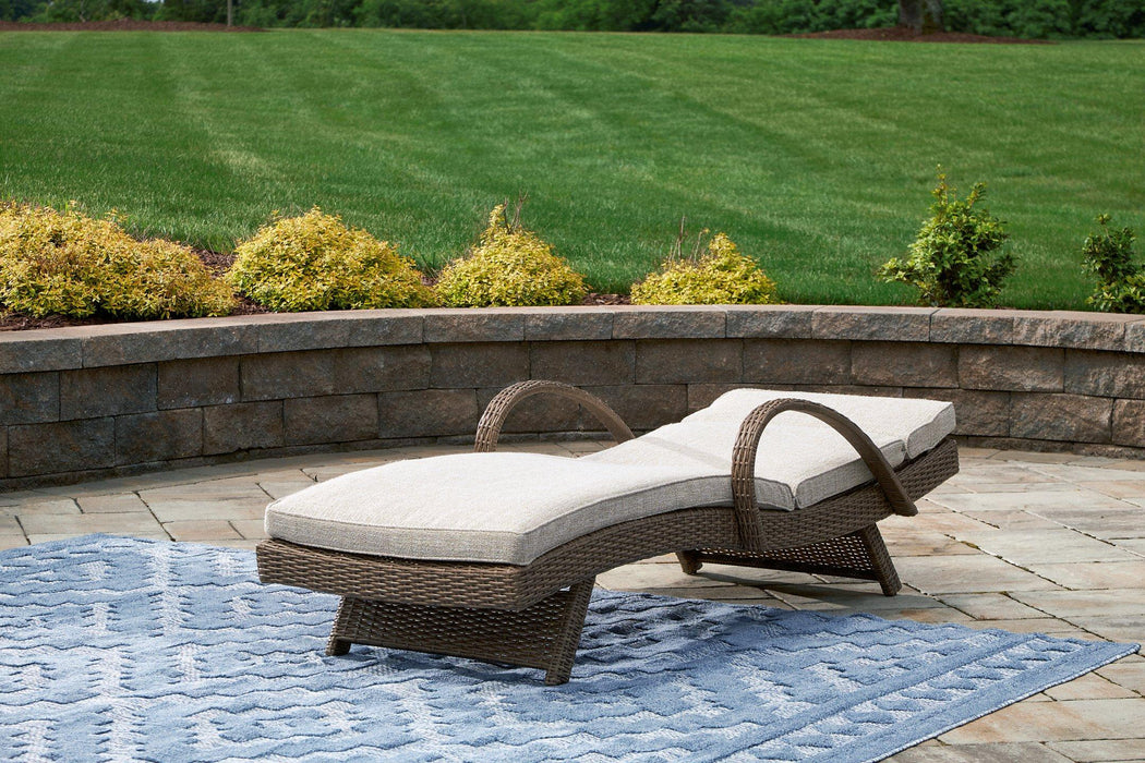 Beachcroft Outdoor Chaise Lounge with Cushion - Atchison Furniture Company (Atchison, KS)