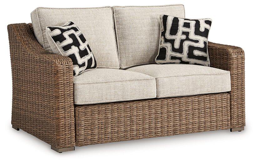 Beachcroft Outdoor Loveseat with Cushion - Atchison Furniture Company (Atchison, KS)