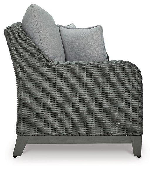Elite Park Outdoor Loveseat with Cushion - Atchison Furniture Company (Atchison, KS)