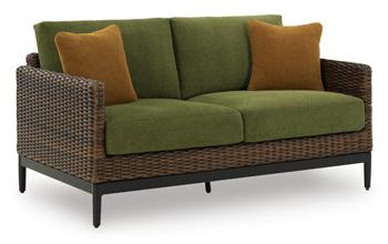 Horizon Hall Outdoor Loveseat with Cushion - Atchison Furniture Company (Atchison, KS)