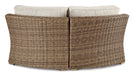 Beachcroft Outdoor Curved Corner Chair with Cushion - Atchison Furniture Company (Atchison, KS)