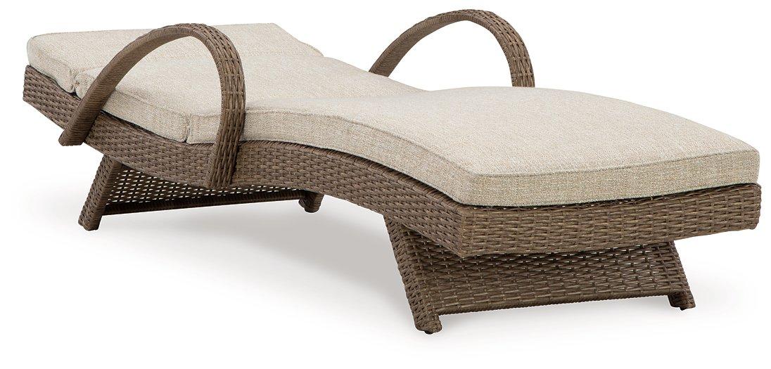 Beachcroft Outdoor Chaise Lounge with Cushion - Atchison Furniture Company (Atchison, KS)