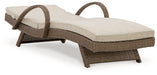 Beachcroft Outdoor Chaise Lounge with Cushion - Atchison Furniture Company (Atchison, KS)