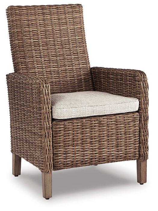 Beachcroft Outdoor Arm Chair with Cushion (Set of 2) - Atchison Furniture Company (Atchison, KS)