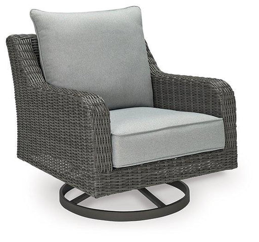 Elite Park Outdoor Swivel Lounge with Cushion - Atchison Furniture Company (Atchison, KS)