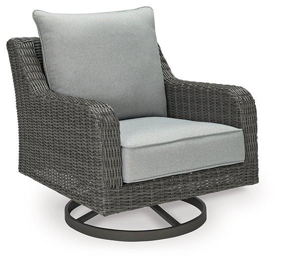 Elite Park Outdoor Swivel Lounge with Cushion - Atchison Furniture Company (Atchison, KS)