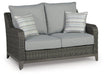 Elite Park Outdoor Loveseat with Cushion - Atchison Furniture Company (Atchison, KS)