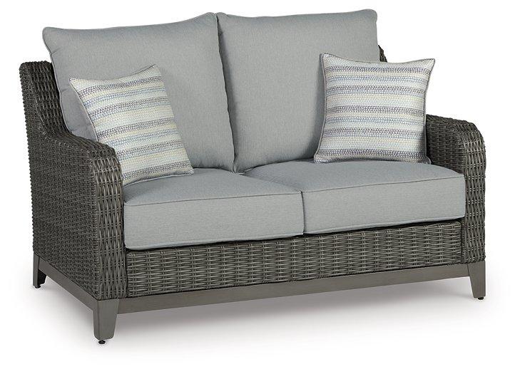 Elite Park Outdoor Loveseat with Cushion - Atchison Furniture Company (Atchison, KS)
