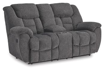 Foreside Reclining Loveseat with Console - Atchison Furniture Company (Atchison, KS)