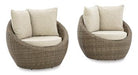 Danson Swivel Lounge with Cushion (Set of 2) - Atchison Furniture Company (Atchison, KS)