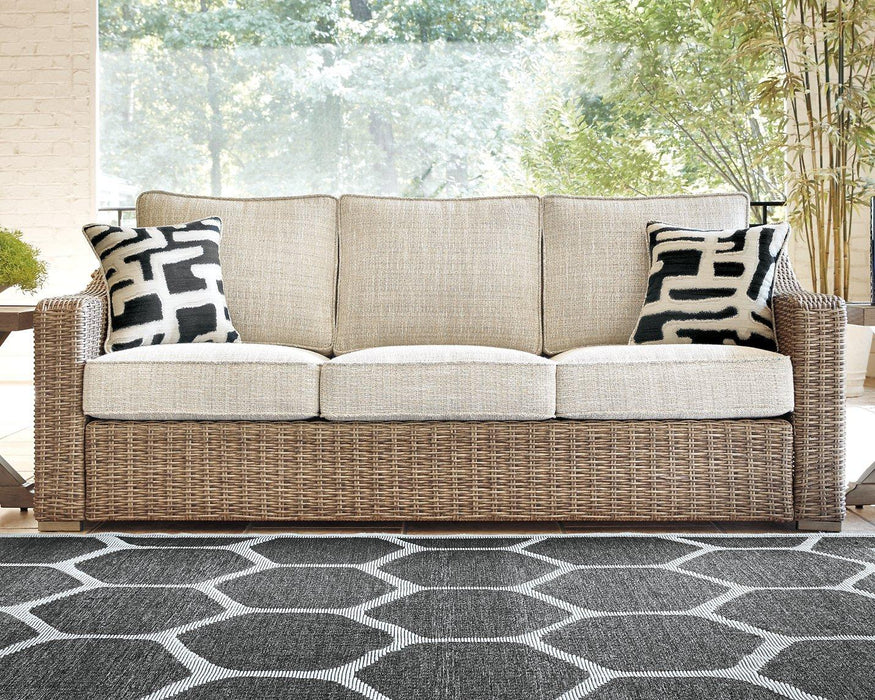Beachcroft Outdoor Sofa with Cushion - Atchison Furniture Company (Atchison, KS)