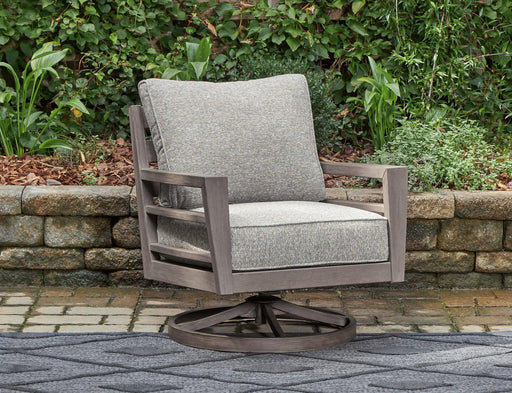 Hillside Barn Outdoor Swivel Lounge with Cushion - Atchison Furniture Company (Atchison, KS)