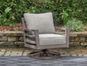 Hillside Barn Outdoor Swivel Lounge with Cushion - Atchison Furniture Company (Atchison, KS)