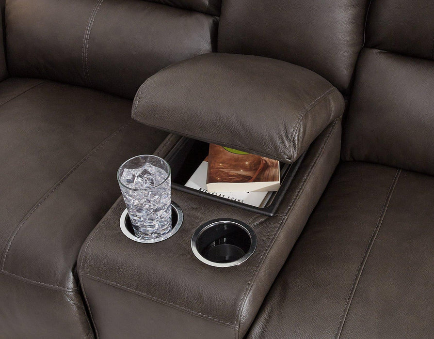 Boxmere Power Reclining Loveseat with Console - Atchison Furniture Company (Atchison, KS)