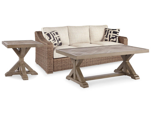 Beachcroft Beachcroft Nuvella Sofa with Coffee and End Table - Atchison Furniture Company (Atchison, KS)