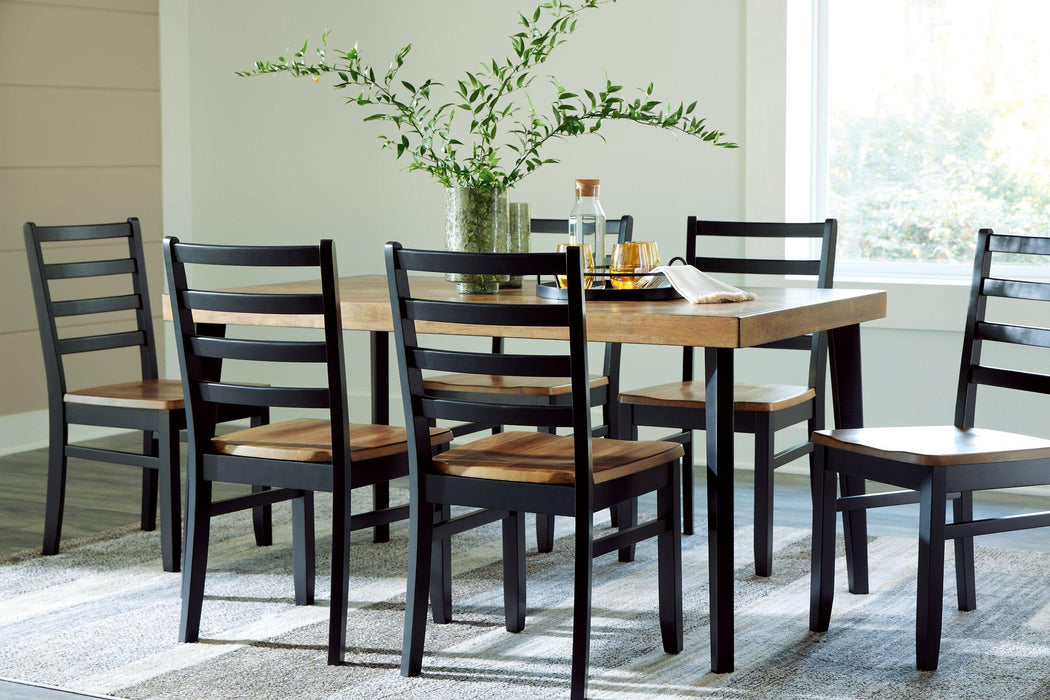 Blondon Dining Table and 6 Chairs (Set of 7) - Atchison Furniture Company (Atchison, KS)