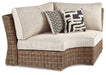 Beachcroft Outdoor Curved Corner Chair with Cushion - Atchison Furniture Company (Atchison, KS)