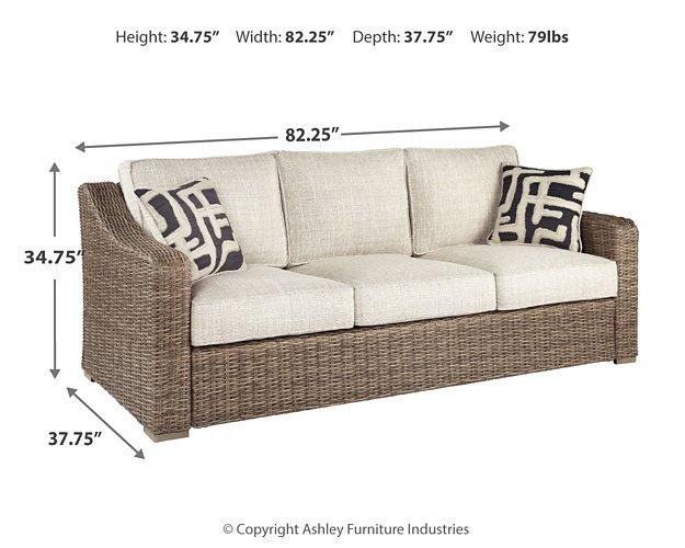 Beachcroft Outdoor Sofa with Cushion - Atchison Furniture Company (Atchison, KS)
