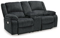 Draycoll Power Reclining Loveseat with Console - Atchison Furniture Company (Atchison, KS)