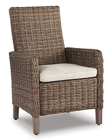 Beachcroft Outdoor Arm Chair with Cushion (Set of 2) - Atchison Furniture Company (Atchison, KS)