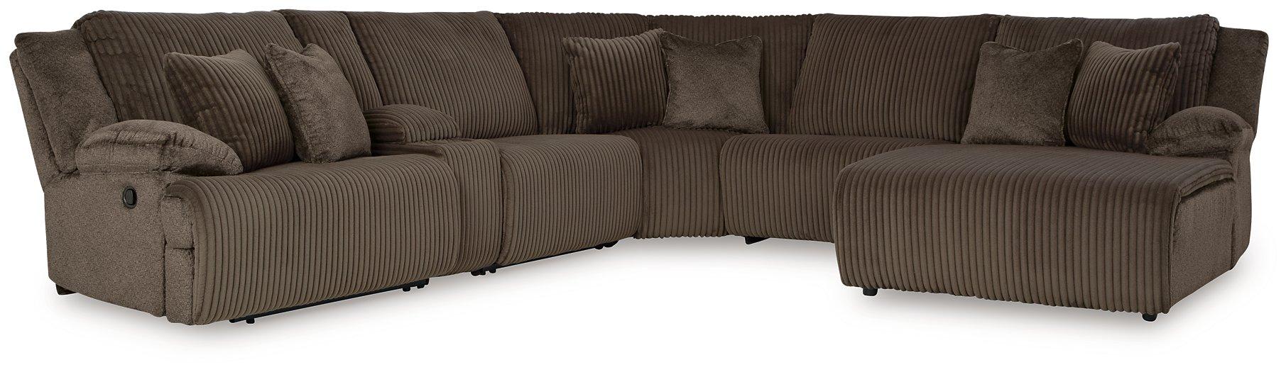 Top Tier Reclining Sectional with Chaise - Atchison Furniture Company (Atchison, KS)