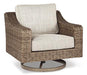 Beachcroft Outdoor Swivel Lounge with Cushion - Atchison Furniture Company (Atchison, KS)