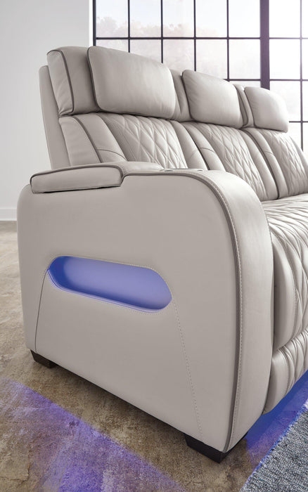 Boyington Power Reclining Loveseat with Console - Atchison Furniture Company (Atchison, KS)