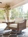 Beachcroft Outdoor Swivel Lounge with Cushion - Atchison Furniture Company (Atchison, KS)