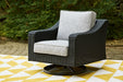 Beachcroft Outdoor Swivel Lounge with Cushion - Atchison Furniture Company (Atchison, KS)