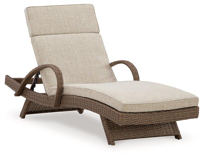 Beachcroft Outdoor Chaise Lounge with Cushion - Atchison Furniture Company (Atchison, KS)