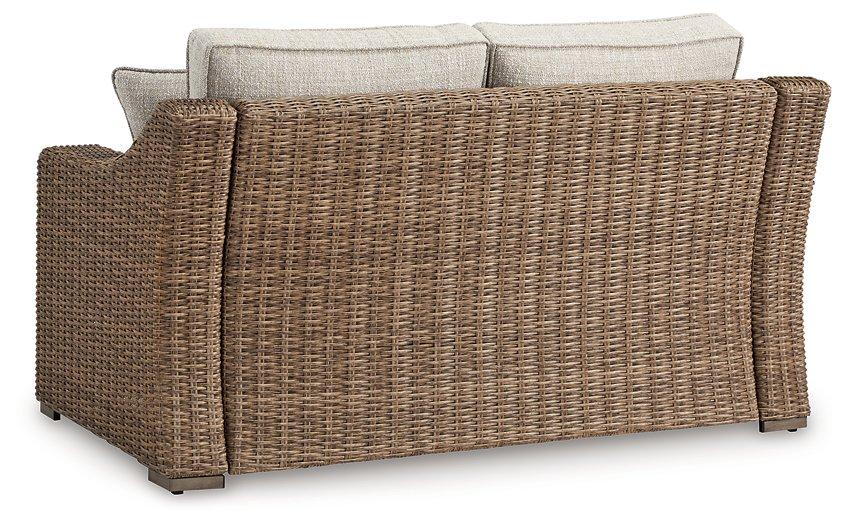 Beachcroft Outdoor Loveseat with Cushion - Atchison Furniture Company (Atchison, KS)