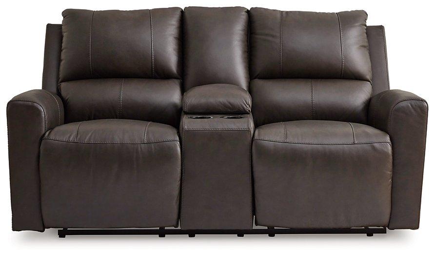 Boxmere Power Reclining Loveseat with Console - Atchison Furniture Company (Atchison, KS)
