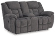 Foreside Reclining Loveseat with Console - Atchison Furniture Company (Atchison, KS)