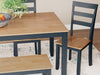 Gesthaven Dining Table with 4 Chairs and Bench (Set of 6) - Atchison Furniture Company (Atchison, KS)