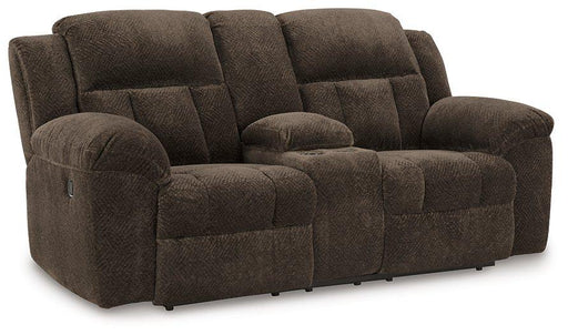 Frohn Reclining Loveseat with Console - Atchison Furniture Company (Atchison, KS)