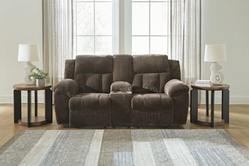 Frohn Reclining Loveseat with Console - Atchison Furniture Company (Atchison, KS)