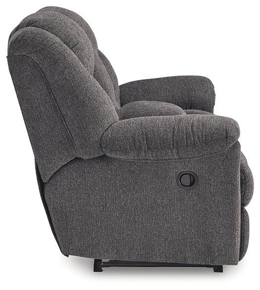 Foreside Reclining Loveseat with Console - Atchison Furniture Company (Atchison, KS)