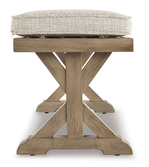 Beachcroft Outdoor Bench with Cushion - Atchison Furniture Company (Atchison, KS)