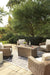 Beachcroft Beachcroft Fire Pit Table with Four Nuvella Swivel Lounge Chairs - Atchison Furniture Company (Atchison, KS)
