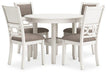 Erinberg Dining Table and 4 Chairs (Set of 5) - Atchison Furniture Company (Atchison, KS)