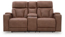 Clean-Slate Power Reclining Loveseat with Console - Atchison Furniture Company (Atchison, KS)
