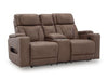 Clean-Slate Power Reclining Loveseat with Console - Atchison Furniture Company (Atchison, KS)