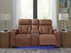 Clean-Slate Power Reclining Loveseat with Console - Atchison Furniture Company (Atchison, KS)