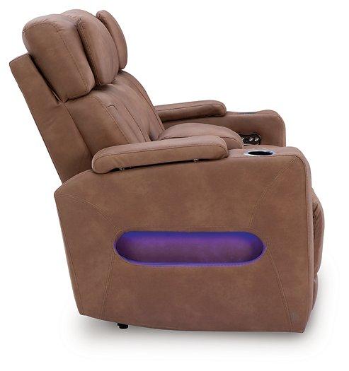 Clean-Slate Power Reclining Loveseat with Console - Atchison Furniture Company (Atchison, KS)