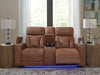 Clean-Slate Power Reclining Loveseat with Console - Atchison Furniture Company (Atchison, KS)