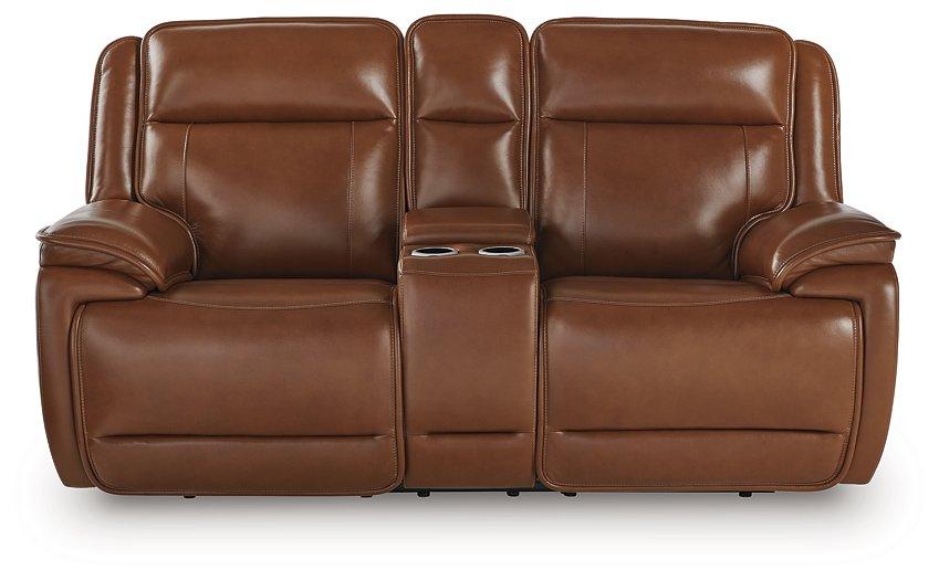 Healy Pier Power Reclining Loveseat with Console - Atchison Furniture Company (Atchison, KS)